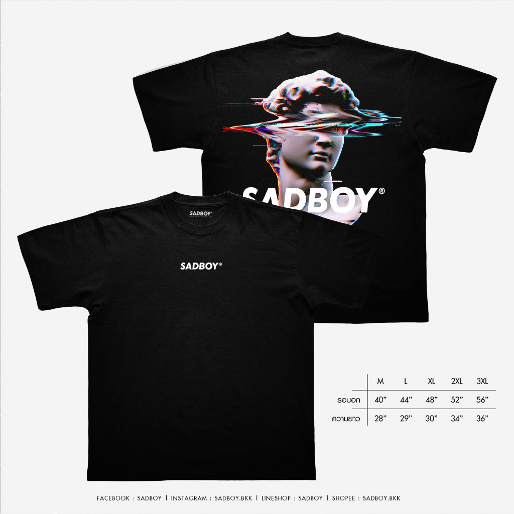 [ ส่งด่วน ] SADBOY® | Glitch Boy | 100% Organic Cotton