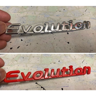 อีโวลูชั่น โลโก้ ตัวอักษร ติด มิตซูบิชิแลนเซอร์  ขนาด 14.5 * 2 cm *Evolution* Mitsubishi Evo Lancer Ralliart letter logo