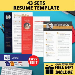 43 Sets Quality English Professional Resume/CV/CL Templates | Format Words/Psd/AI/Pdf | TEMPLATE RESUME MURAH