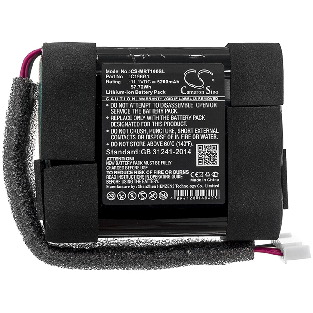 ขายแบตเตอรี่อะไหล่ CS-MRT100SL สำหรับเปลี่ยน สำหรับ Marshall Tufton
