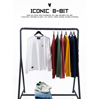 เสื้อยืดแขนยาว Memo Supersoft Premium ปักเล็ก รุ่น ICONIC 8BIT BY AEIOU สินค้าลิขสิทธิ์แท้