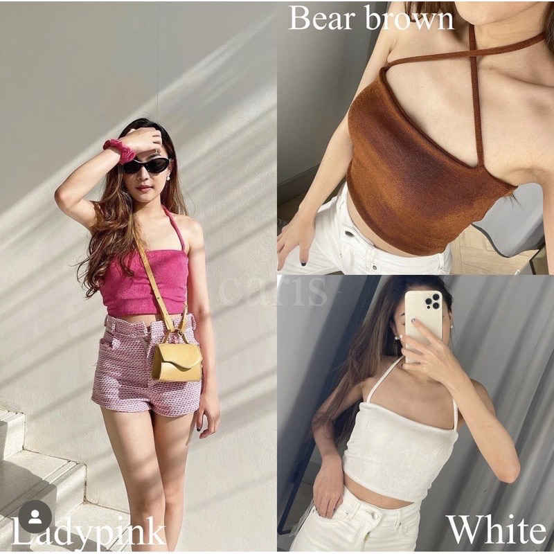 𝐌𝐢𝐥𝐚 𝐭𝐨𝐩 พร้อมส่ง 30 สี ใส่ได้ 3 แบบ(3 in 1) ผ้าวิ้ง ผ้าหนา2ชั้น