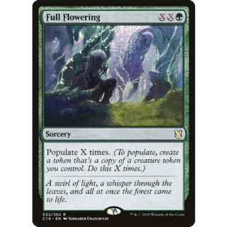 [MTG] Full Flowering [CMD19] [GREEN] [RARE] [NORMAL] [ENG] (การ์ดเมจิค / Magic the Gathering)