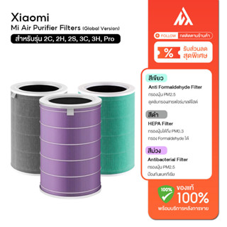 【รับประกันของแท้100% +พร้อมส่งจากกรุงเทพ】Xiaomi Mi Air Purifier Filters (Global Version) เสี่ยวหมี่ ไส้กรองเครื่องฟอกอาก