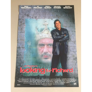 Handbill (แฮนด์บิลล์) หนัง “Looking for Richard”  ใบปิดไทย จากค่ายวิดีโอ ราคา 99 บาท