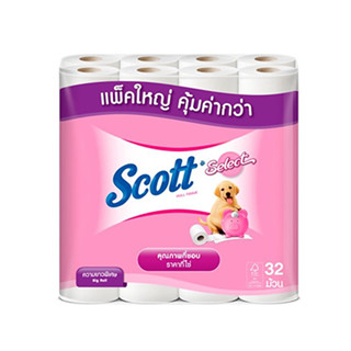 SCOTTสก๊อตต์ กระดาษทิชชู ซีเล็คความยาวพิเศษ32ม้วน