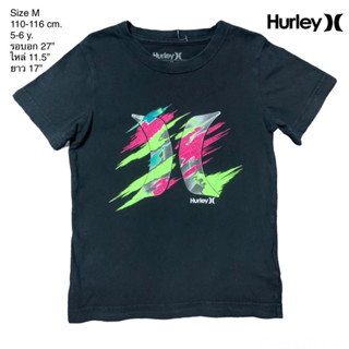 🌼มือ2🌼Hurley เสื้อยืดเด็ก สีดำ