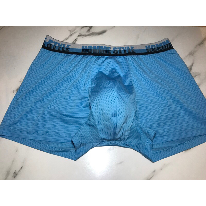 TRY HOMME Style Boxer  บ็อกเซอร์ชายมือสอง ผ้า Polyester  สวมใส่แสนสบาย เนื้อผ้าเบาบางออกซีทรูเล็กน้อ