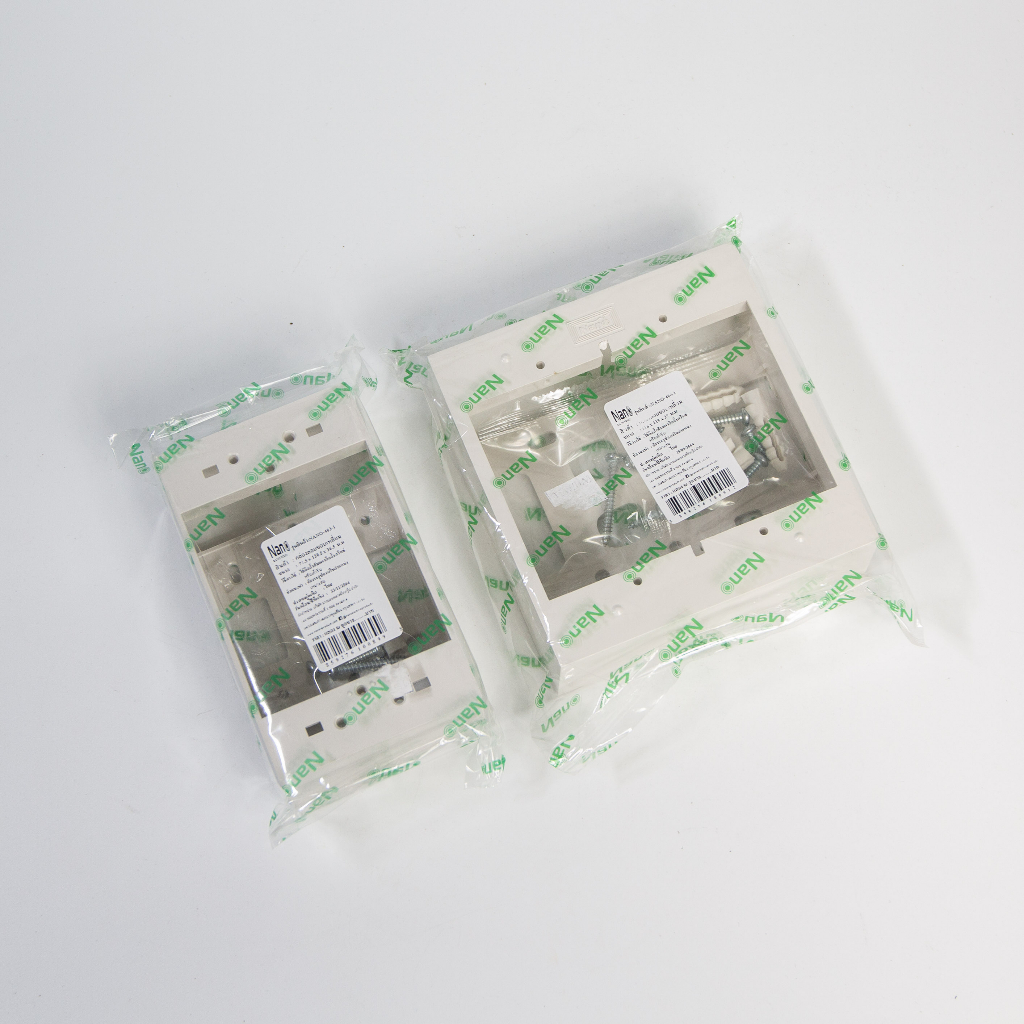 NANO หน้ากาก ฝา ฝาครอบ นาโน 1-6 ช่อง / สวิตซ์ช้าง กราวด์เดี่ยว กราวด์คู่ช้าง บล็อกลอยนาโน 2x4 และ บ็อกลอย 4x4 รุ่นใหม่ - รูปที่ 6