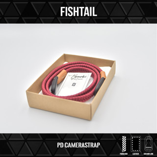 สายคล้องกล้องแฮนด์เมด สีแดงไวน์ Camerastrap fishtail Peak design handmade redwine