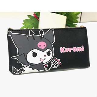 KRM กระเป่า กระเป่า ซองซิป ซองโทรศัพท์ ซองกระเป๋าตังค์ ลาย KUROMI B B ขนาด 19 x 9.5 CM ผลิตจาก หนัง PU น่ารัก PMYL  SHOP