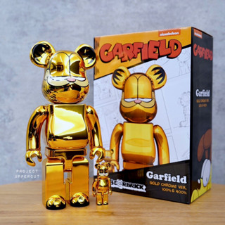 BE@RBRICK 400%+100% GARFIELD - Gold Chrome Ver. [New]