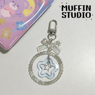 Star 🌟circle Keychain พวงกุญแจลูกปัด พวงกุญแจตะขอก้ามปู