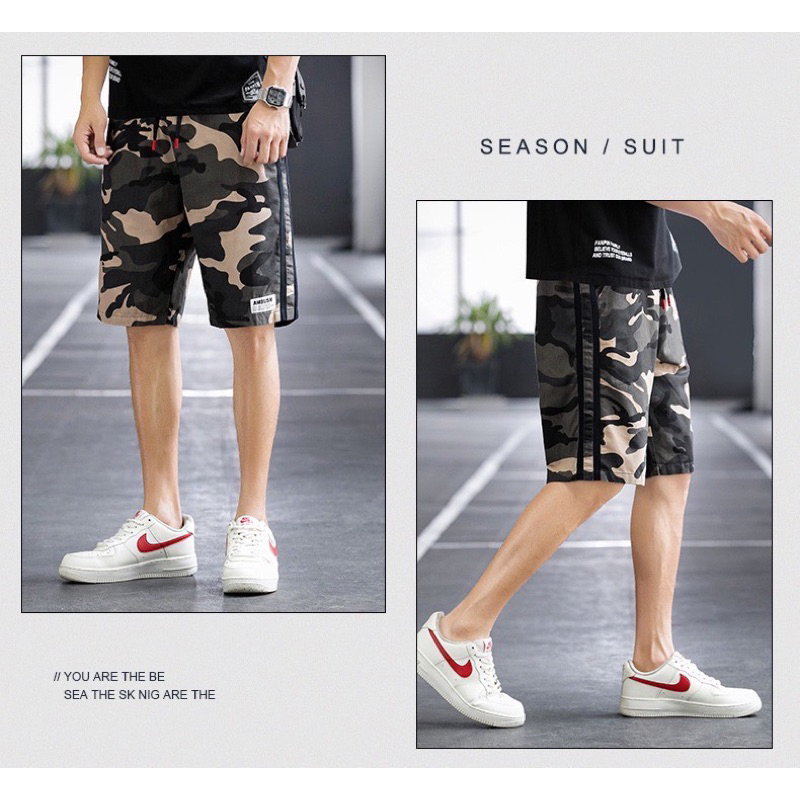 กางเกงขาสั้นผู้ชายไซส์ L-5XLเอวยางยืดกระเป๋าข้างผ้าหนาคุณภาพดีและราคาถูก - รูปที่ 7