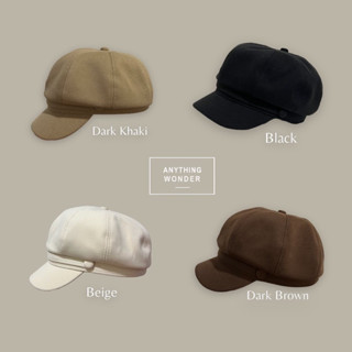 Newsboy Hat *H016 หมวกนิวบอยส์คาดกระดุม #h016db