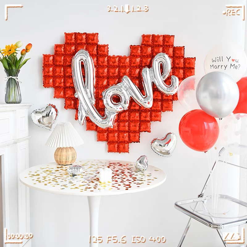 ลูกโป่ง Love วาเลนไทน์ ลูกโป่งหัวใจ ลูกโป่งตัวอักษร love 1 ใบ พร้อมส่ง