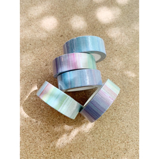 🔹 WATERCOLOR RAINBOW STRIPE WASHI TAPE 🔹 วาชิเทป เทป สายรุ้ง สีน้ำ หลากสี🔹