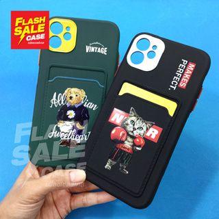 Realme 5 เคสมือถือนิ่ม TPU กันกล้องสีด้านหลังมีช่องใส่การ์ด พิมพ์ลายการ์ตูน