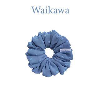 Waikawa 12cm. ยางรัดผมผ้าชีฟองจุด รุ่น Candy Scrunchies ยางมัดผม ยางรัดผมโดนัท