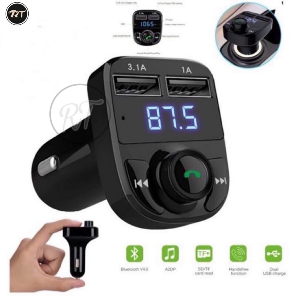 X8 มัลติฟังก์ชั่น รถไร้สายบลูทูธ เครื่องเล่นเพลง MP3 FM T Ransmitter