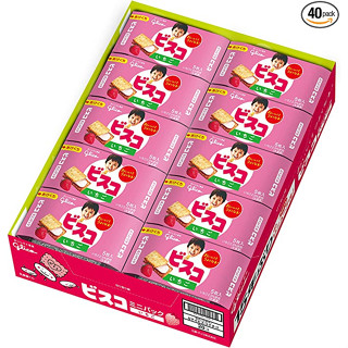 Ezaki Glico Bisco Mini Pack (Strawberry) Cream Sandwich 5 x 40 [ส่งตรงจากญี่ปุ่น]