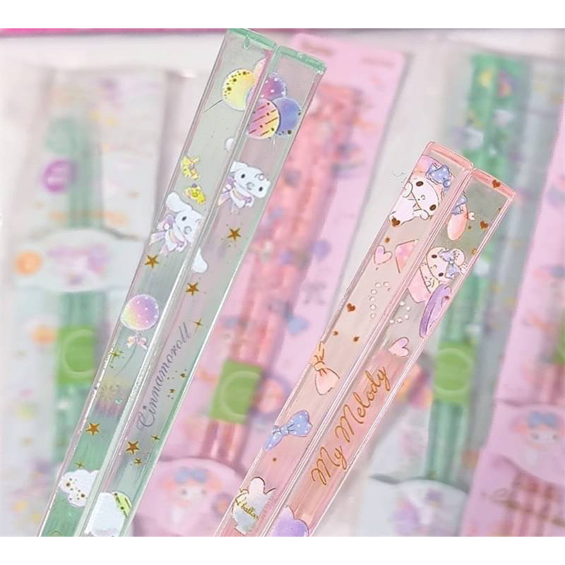 ตะเกียบอะคิลิกใส ลาย My Melody & Cinamoroll งานสวยน่ารัก ขนาด 4