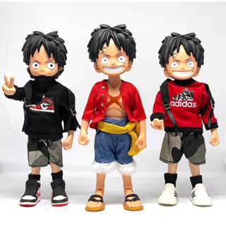 ONE PIECE ลูฟี่ MONKEY D LUFFY Tide Play Elements ชุดผ้า Action Figure 22 cm