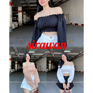 ✨🌹SirawanShop 👗ครอปผู้หญิง ครอปเปิดไหล่ ครอปแขนยาว ครอปสายเดี่ยว ครอปน่ารัก มินิมอล แฟชั่นเสิ้อผ้าผู้หญิง💕🎉✨