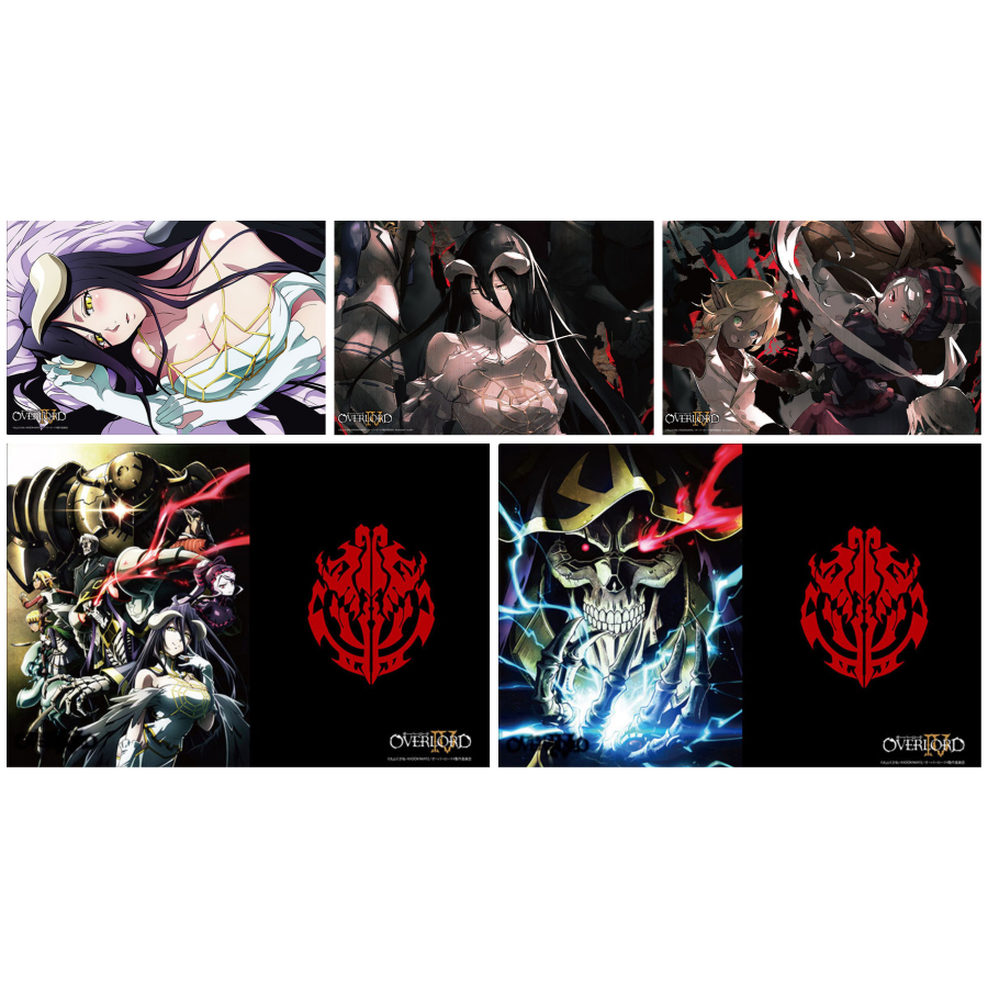 Bushiroad Rubber Mat V2 Overlord IV : Ainz Ooal Gown (Momonga), Albedo, Shalltear, Aura - Playmat, สนามการ์ด