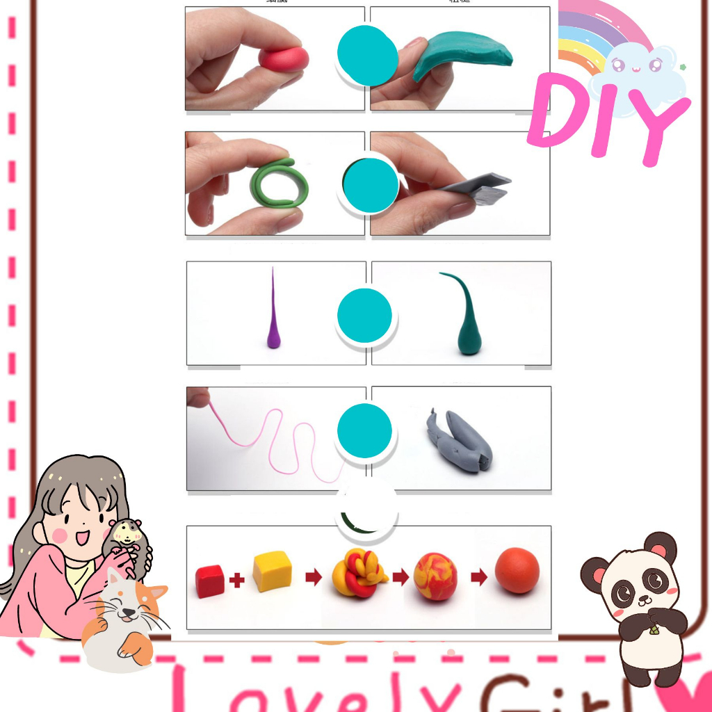 ดินเบา 36 24 12 สี + อุปกรณ์ไม้ปั้น 3 ชิ้น ปลอดภัยไร้สารพิษ ดินญี่ปุ่น Magic Clay DIY ดินน้ำมัน การฝีมือ ดินน้ำมัน