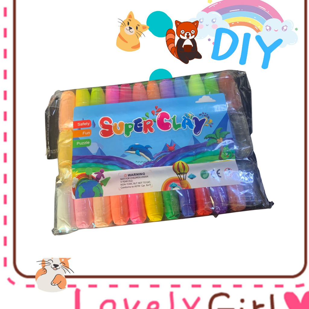 ดินเบา 36 24 12 สี + อุปกรณ์ไม้ปั้น 3 ชิ้น ปลอดภัยไร้สารพิษ ดินญี่ปุ่น Magic Clay DIY ดินน้ำมัน การฝีมือ ดินน้ำมัน