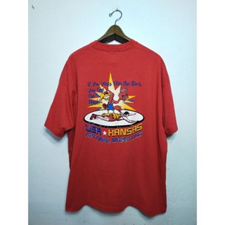 เสื้อยืด มือสอง วินเทจ ตะเข็บเดี่ยวบน-ล่าง อก 54 ยาว 32