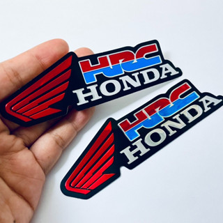 สติ๊กเกอร์ HRC Honda Racing Sticker สติกเกอร์ติดรถ มอเตอร์ไซค์ ฮอนด้า [2ชิ้น] 3D ปั๊มนูน MotoGP แต่งรถ JDM รถแข่ง รถซิ่ง