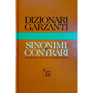 Dizionario Garzanti: Sinonimi e contrari (Dizionari Garzanti) (Italian Edition) Paperback – January 1, 1994