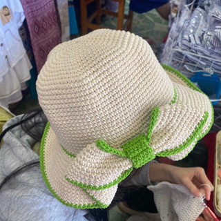 หมวกถักรูปโบว์ 👒 แฮนด์เมด