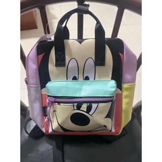 พร้อมส่งกระเป๋า เป้ ZARA หนังPU สีพาสเทล  (Micky and Friend)  🎒 กระเป๋าเป้ Zara หลากสี ลายมิกกี้เมาส์