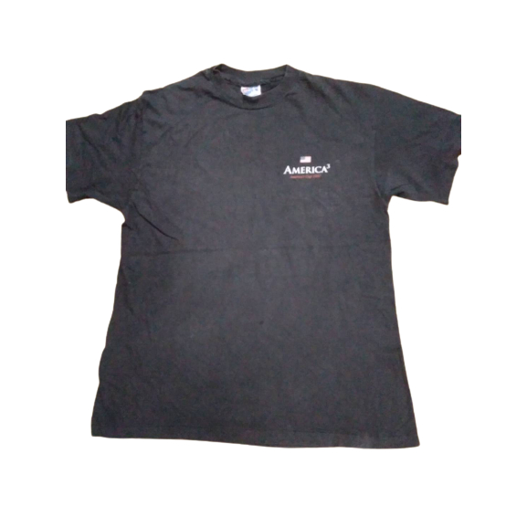 เสื้อ T-SHIRT วินเทจ ป้าย Hanes BEEFY-T USA. size L AMERICA3 America's Cup 1992 San Diego.Caligornia