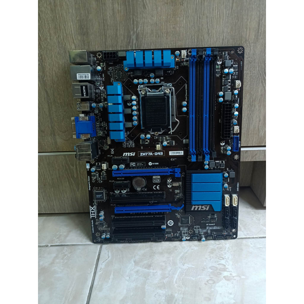 MSI ZH77A G43 เมนบอร์ด DDR3 LGA 1155 สำหรับ I3 I5 I7 GEN2-3