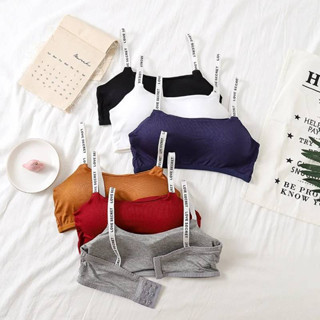 BRA13 บราชุดชั้นใน เสื้อในกางเกงใน สายเดี่ยว บลาไร้โครง ฟ้องน้ำในตัว หลายสี คลุมโทน  by lukmee716