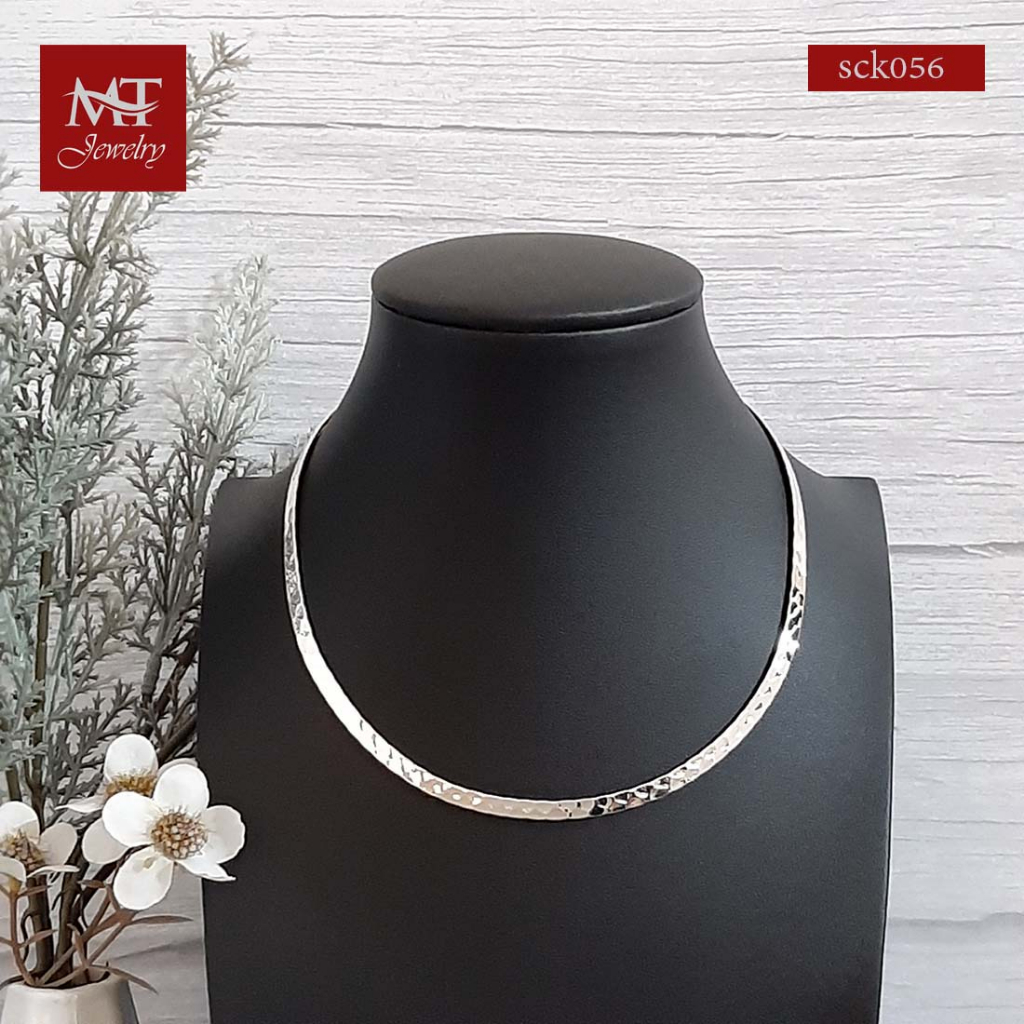 MT สร้อยคอโช๊คเกอร์ เงินแท้ โช๊คเกอร์แบบแข็ง กว้าง 5 มม. ยาว 16 นิ้ว Choker (sck056) MT Jewelry