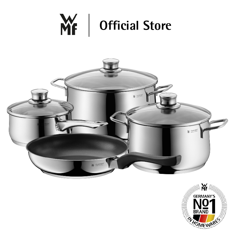 WMF Diadem Plus ชุดเครื่องครัว 4 ชิ้น Pot Set (WMF Diadem Plus Cookware Set, 4-Pieces)