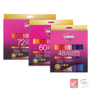 Master Art มาสเตอร์อาร์ต สีไม้ ดินสอสี แท่งยาวรุ่น 48 สี 60 สี 72 สี จำนวน 1 กล่อง