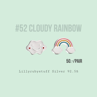 LLRB | Silver clound &amp; rainbow ต่างหูเงิน สายรุ้ง ก้อนเมฆ