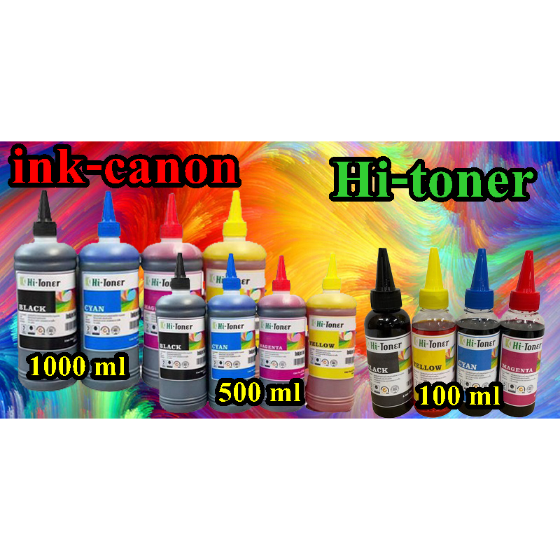 หมึกเติมแท้ง์ หมึกเติม Canon 100ml จำนวน 4ขวด ใช้ได้กับ Printer Canon ทุกรุ่น จำนวน 4 ขวด  สีอย่างละ