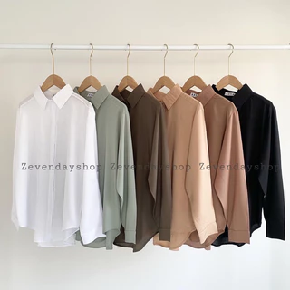 เชิ้ตสปันไม่มีกระเป๋าซ่อนกระดุมใส่สบายๆไม่ร้อนค่า มีสีดำ