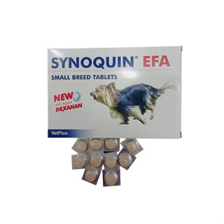 Synoquin EFA Small Breed Dogs ไซโนควิน อาหารเสริม แบบเม็ด บำรุงข้อ กระดูก แบ่งขาย 1 เม็ด ไม่มีกล่อง ExP 9/24