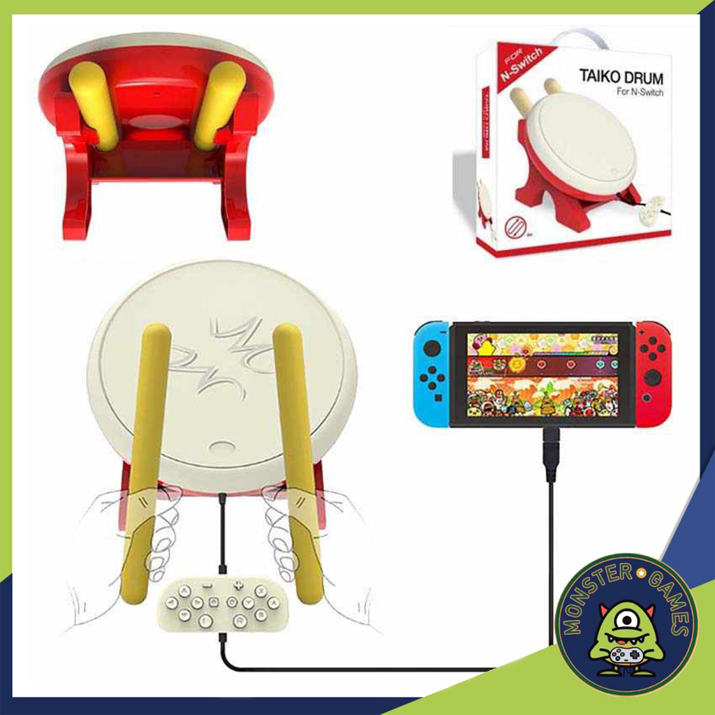 Dobe Taiko Drum for Nintendo Switch (ชุดกลอง Taiko)(กลองไทโกะ)(Drum set for Switch) TNS-1867D