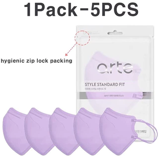 Arte STANDARD FIT MASK KF94 🇰🇷สีใหม่ล่าสุดสวยมาก แมสเกาหลีแท้ ใส่สบายมาก (แพค5ชิ้น)