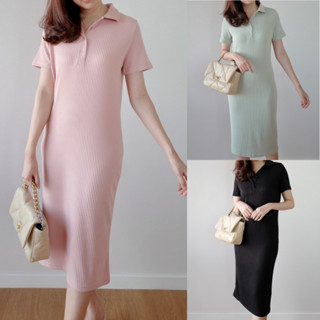 Kim knit dress เพียง 690 เดรสทอเนื้อไหมพรมเกรด premium นุ่ม ทิ้งตัว ยืดหยุ่นดี ไม่บาง สวยมากเกินไปแล้ว !!