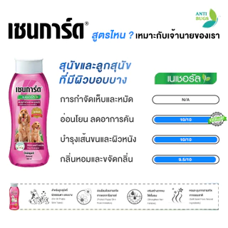 Chaingard เชนการ์ดเนเชอรัล แชมพูสุนัข ขนาด 500 ml ส่วนผสมจากธรรมชาติ มีวิตามินช่วยบำรุงขนและผิวหนัง